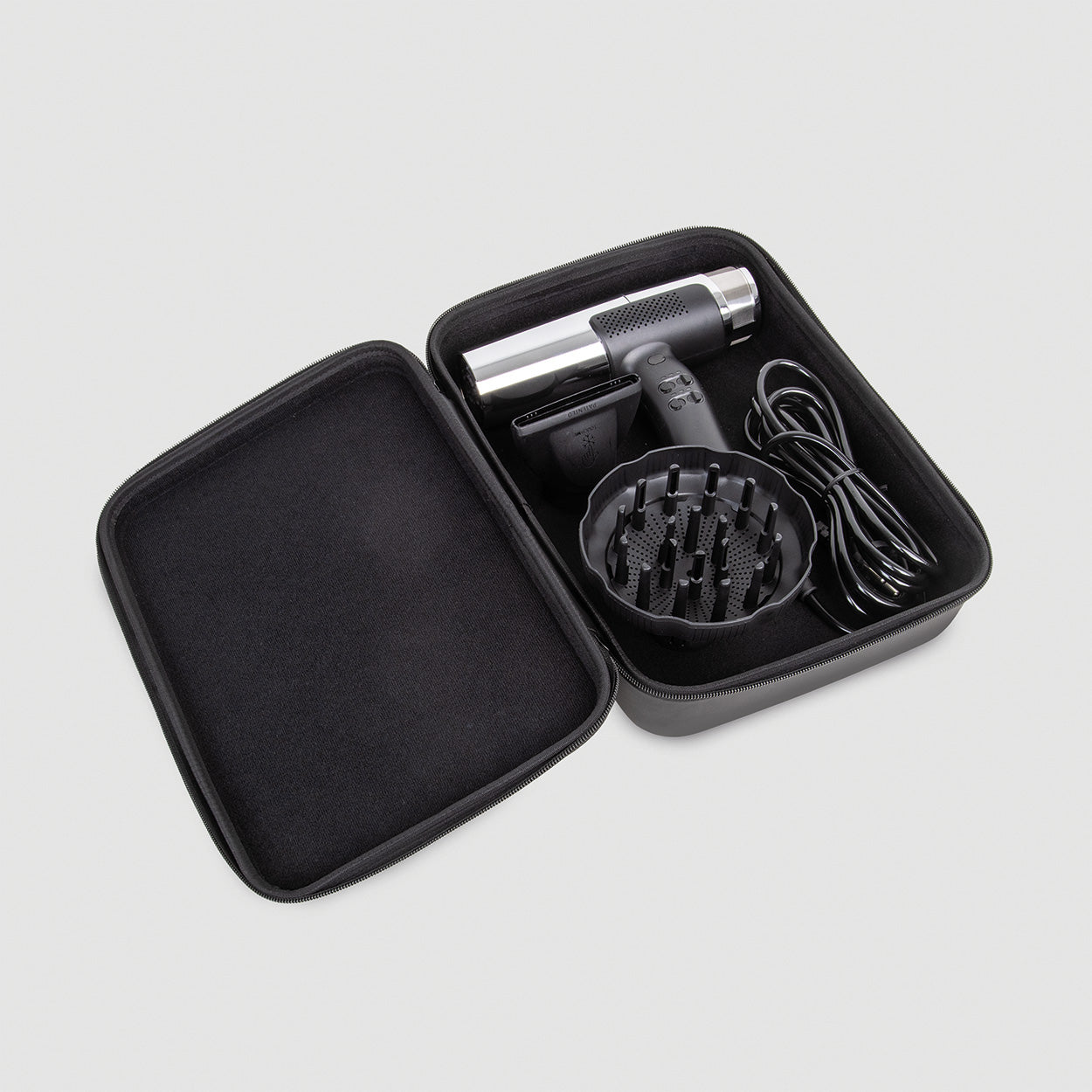 Schwarzes Deluxe-Etui für Haartrockner